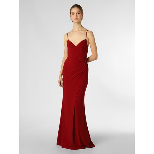Luxuar Fashion Damska sukienka wieczorowa Kobiety bordowy jednolity ze sklepu vangraaf w kategorii Sukienki - zdjęcie 146525737
