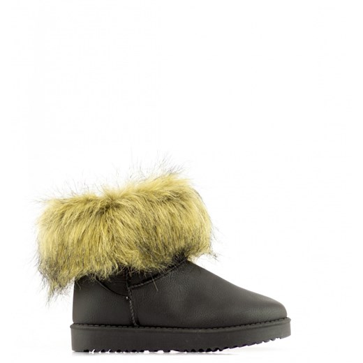 Śniegowce Black Matt Snow Boots born2be-pl zielony futra