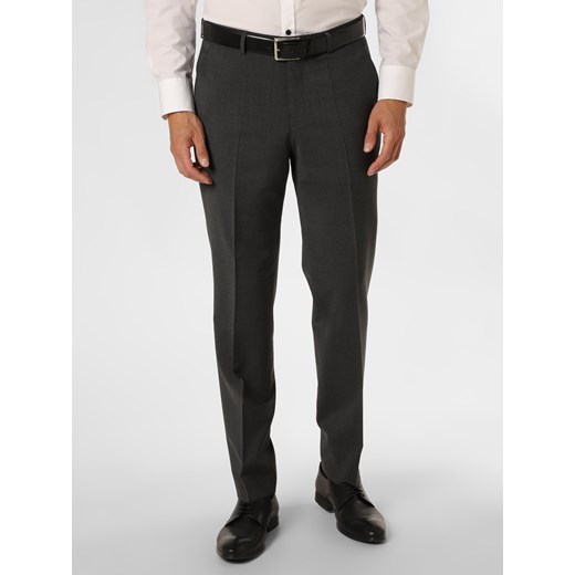 BOSS Męskie spodnie od garnituru modułowego Mężczyźni Regular Fit Sztuczne włókno antracytowy marmurkowy ze sklepu vangraaf w kategorii Spodnie męskie - zdjęcie 146527195