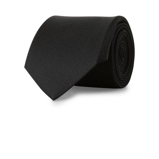 Olymp Level Five Krawat jedwabny męski Mężczyźni Jedwab czarny jednolity ze sklepu vangraaf w kategorii Krawaty - zdjęcie 146529025