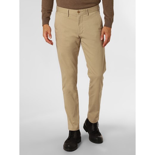 Tommy Hilfiger Spodnie Mężczyźni Bawełna beżowy jednolity ze sklepu vangraaf w kategorii Spodnie męskie - zdjęcie 146529119