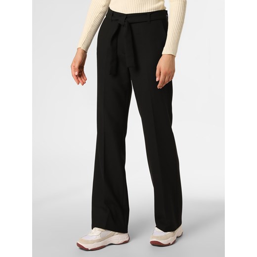 s.Oliver BLACK LABEL Spodnie Kobiety Sztuczne włókno czarny jednolity ze sklepu vangraaf w kategorii Spodnie damskie - zdjęcie 146529128