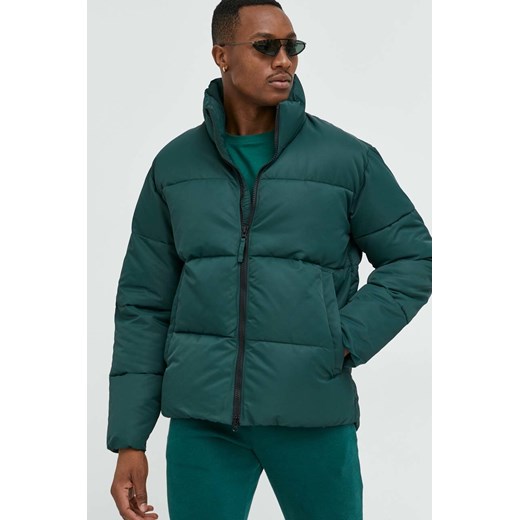 Abercrombie &amp; Fitch kurtka męska kolor zielony zimowa ze sklepu ANSWEAR.com w kategorii Kurtki męskie - zdjęcie 146530915