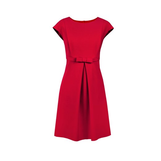 Suknia koktajlowa Kelly malinowa z kokardką semper czerwony Biustonosze