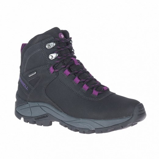 Damskie buty trekkingowe MERRELL Vego Mid Leather Waterproof - czarne ze sklepu Sportstylestory.com w kategorii Buty trekkingowe damskie - zdjęcie 146540915