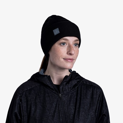 Czapka zimowa uniseks BUFF Crossknit Hat - czarna ze sklepu Sportstylestory.com w kategorii Czapki zimowe damskie - zdjęcie 146540926