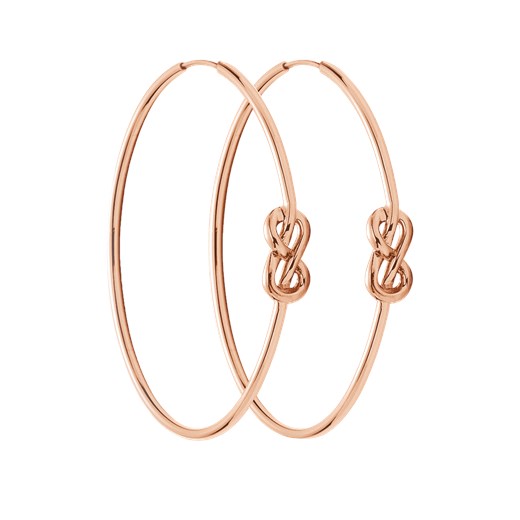 Kolczyki Eternity 5 cm różowe pozłocenie Lilou One size Lilou