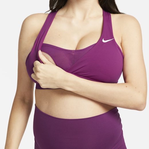 Damski ciążowy stanik sportowy z wkładkami zapewniający średnie wsparcie Nike Nike XL Nike poland