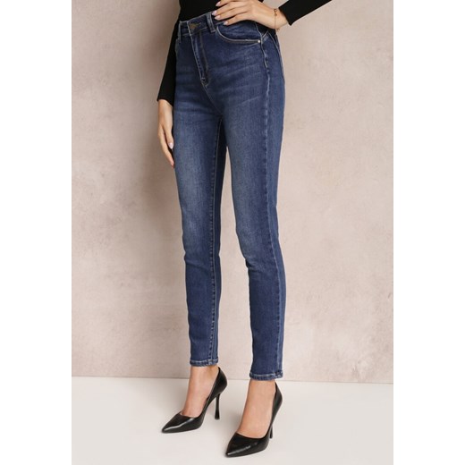 Granatowe Jeansy Skinny Push Up Zoni Renee XS Renee odzież okazyjna cena