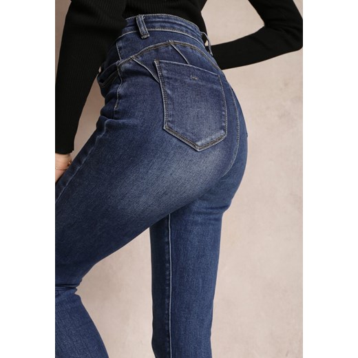 Granatowe Jeansy Skinny Push Up Zoni Renee M wyprzedaż Renee odzież