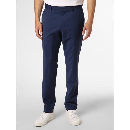 BOSS Męskie spodnie od garnituru modułowego Mężczyźni Slim Fit Sztuczne włókno indygo jednolity ze sklepu vangraaf w kategorii Spodnie męskie - zdjęcie 146581656