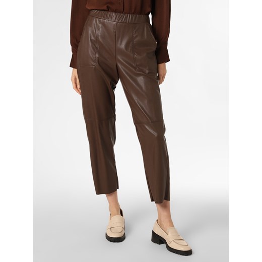 MAX&Co. Spodnie Kobiety Sztuczna skóra czekoladowy jednolity ze sklepu vangraaf w kategorii Spodnie damskie - zdjęcie 146581807