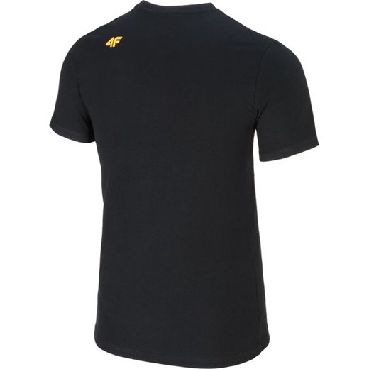 T-shirt męski czarny 4F z krótkimi rękawami