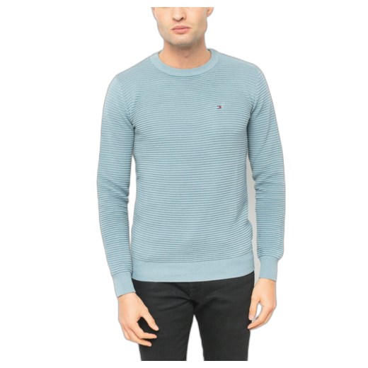 Sweter Tommy Hilfiger  C-neck  Blue Regular Fit ze sklepu dewear.pl w kategorii Swetry męskie - zdjęcie 146592028