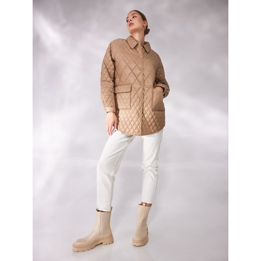 Mohito - Kurtka oversize - Beżowy Mohito 32 wyprzedaż Mohito