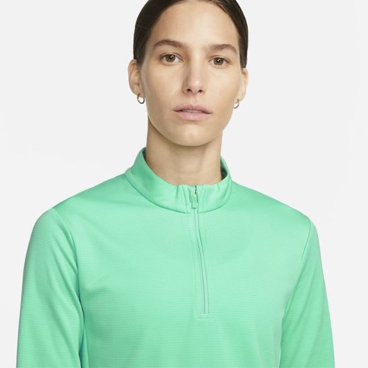 Damska koszulka do golfa z zamkiem 1/2 Nike Dri-FIT UV Victory - Zieleń Nike L promocyjna cena Nike poland