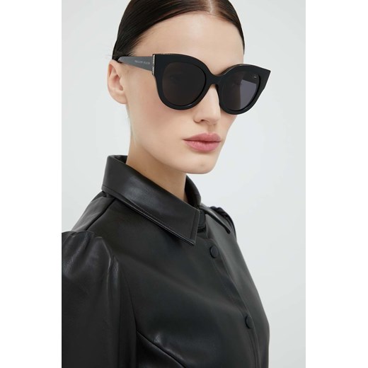Philipp Plein okulary przeciwsłoneczne damskie kolor czarny 53 okazja ANSWEAR.com