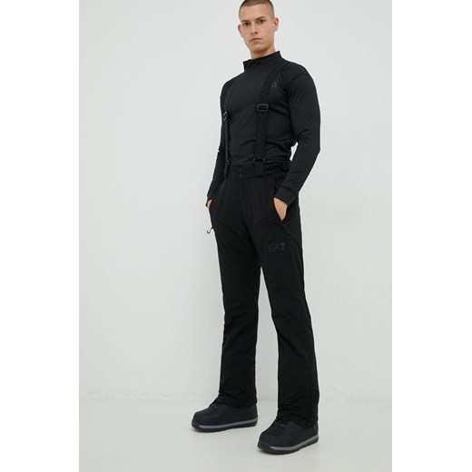 EA7 Emporio Armani spodnie narciarskie męskie kolor czarny M ANSWEAR.com