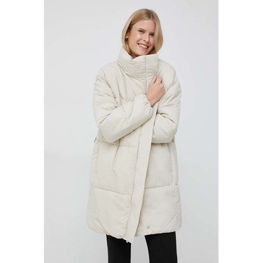 GAP kurtka damska kolor beżowy przejściowa oversize ze sklepu ANSWEAR.com w kategorii Kurtki damskie - zdjęcie 146687928