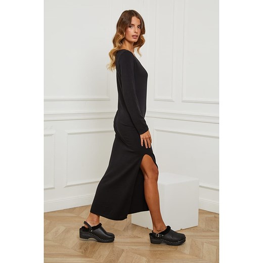 Sukienka dzianinowa "Abalone" w kolorze czarnym So Cachemire M wyprzedaż Limango Polska