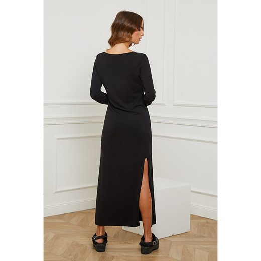 Sukienka dzianinowa "Abalone" w kolorze czarnym So Cachemire S wyprzedaż Limango Polska
