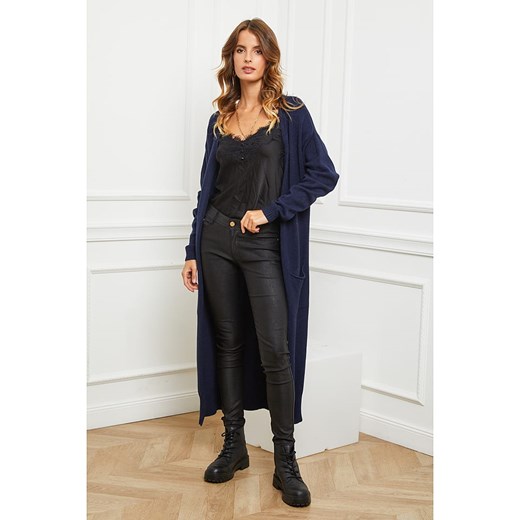 Kardigan "Acor" w kolorze granatowym So Cachemire L wyprzedaż Limango Polska