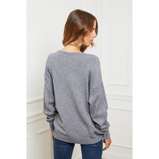 Sweter "Cetif" w kolorze szarym So Cachemire L okazyjna cena Limango Polska