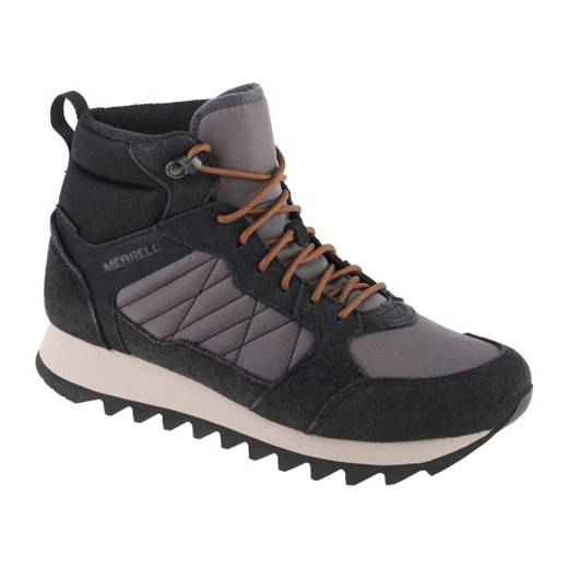 Buty Merrell Alpine Sneaker Mid Plr Wp 2 M J004289 czarne ze sklepu ButyModne.pl w kategorii Buty trekkingowe męskie - zdjęcie 146701606