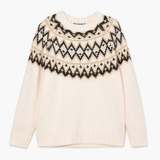 Cropp - Sweter oversize - Kremowy Cropp M Cropp