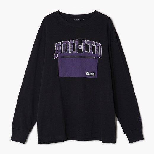 Cropp - Koszulka longsleeve ADU.LTD - Czarny Cropp L wyprzedaż Cropp