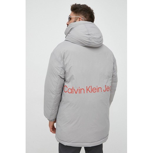 Calvin Klein Jeans kurtka męska kolor szary zimowa L ANSWEAR.com
