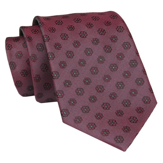 Męski Krawat - Bordowy w Grochy - Angelo di Monti  KRADM1961 ze sklepu JegoSzafa.pl w kategorii Krawaty - zdjęcie 146748306