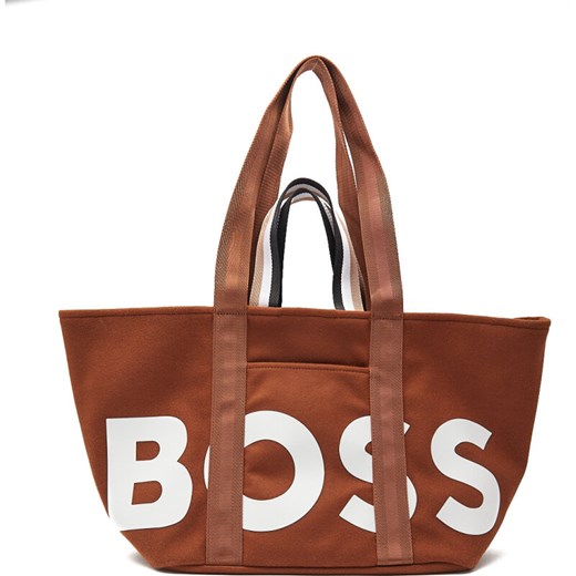 Shopper bag BOSS HUGO z poliestru bez dodatków duża na ramię