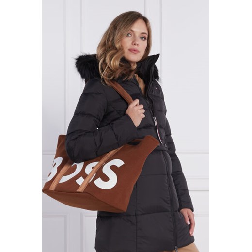 Shopper bag BOSS HUGO z poliestru na ramię 