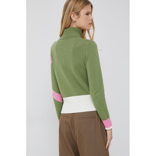 United Colors of Benetton sweter z domieszką kaszmiru x PANTONE damski kolor United Colors Of Benetton L ANSWEAR.com