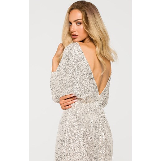 Sukienka Moe wiosenna beżowa midi 