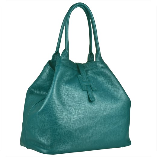 Torba shopper zieleń szmaragdowa pojemna skórzana xl ze sklepu melon.pl w kategorii Torby Shopper bag - zdjęcie 146808877