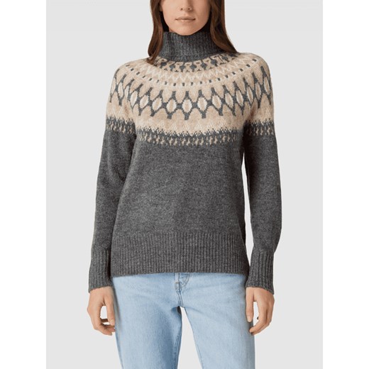 Sweter z dzianiny we wzory na całej powierzchni Free/quent M Peek&Cloppenburg