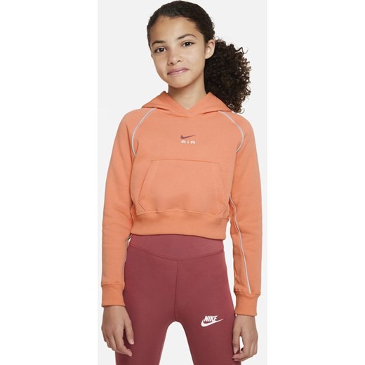 Dzianinowa bluza z kapturem o skróconym kroju dla dużych dzieci (dziewcząt) Nike Nike L Nike poland