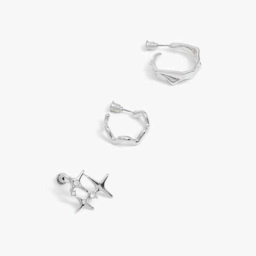 Cropp - 3 pack kolczyków - Srebrny Cropp Uniwersalny Cropp