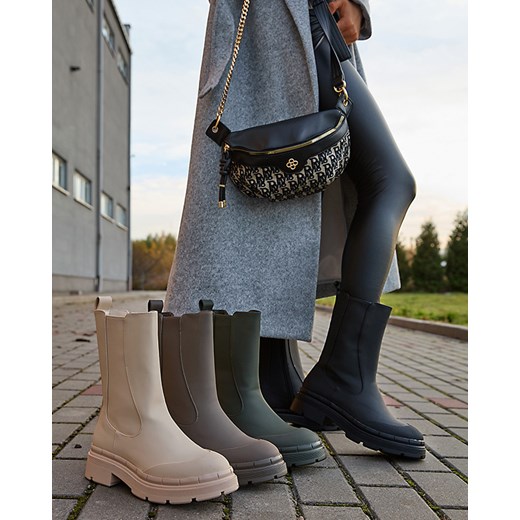 Damskie ocieplane czarne wysokie botki Jori - Obuwie Royalfashion.pl 41 royalfashion.pl