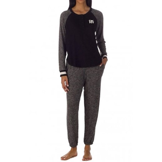 DKNY piżama z długimi rękawami i długimi spodniami YI2922593, Kolor czarny melanż, Rozmiar XS, DKNY ze sklepu Intymna w kategorii Piżamy damskie - zdjęcie 146855849