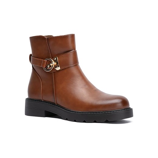 Botki Foreverfolie casual z zamkiem