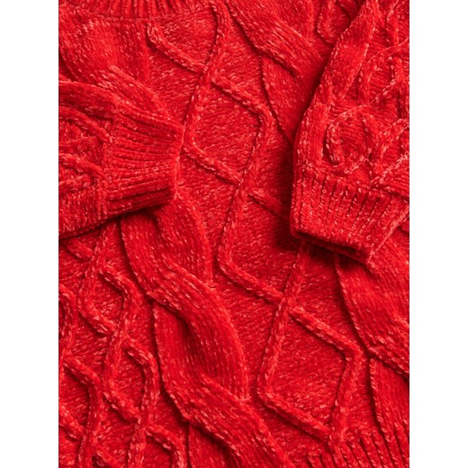 Reserved - Sweter z wakoczowym splotem - Czerwony Reserved 146 (10 lat) Reserved