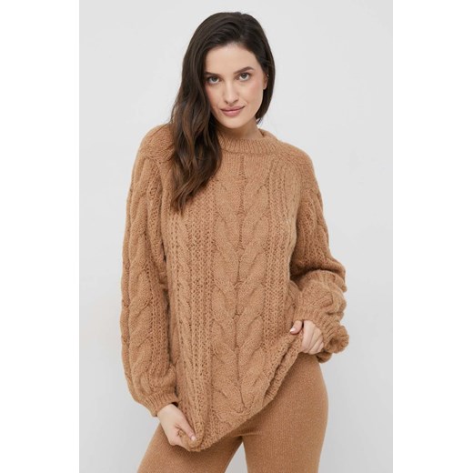 Vero Moda sweter damski kolor beżowy Vero Moda L ANSWEAR.com
