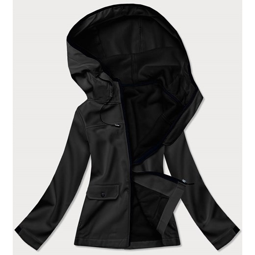 Damska kurtka sportowa typu softshell czarna (hd182-1) ze sklepu goodlookin.pl w kategorii Kurtki damskie - zdjęcie 146940946