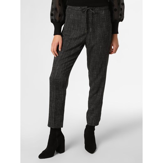 s.Oliver BLACK LABEL Spodnie Kobiety wiskoza czarny wzorzysty ze sklepu vangraaf w kategorii Spodnie damskie - zdjęcie 146941769