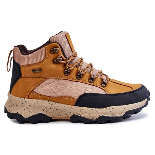 Męskie Buty Trekkingowe Ocieplane Cross Jeans KK1R4020C Camel brązowe ze sklepu ButyModne.pl w kategorii Buty trekkingowe męskie - zdjęcie 146971955