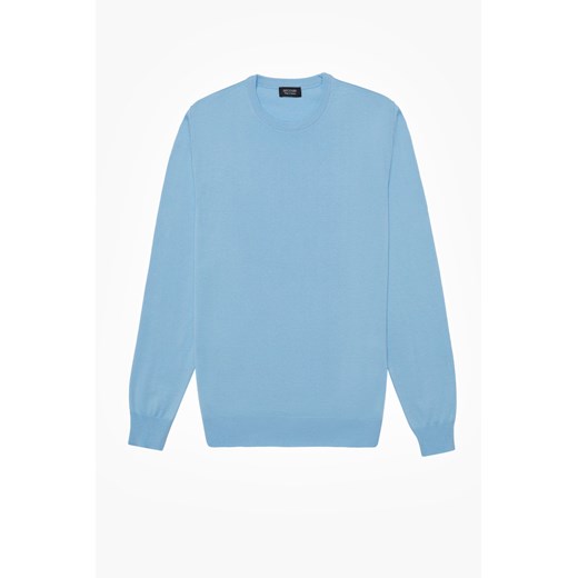 Błękitny sweter z okrągłym dekoltem Recman MOULIN Recman XXL Eye For Fashion