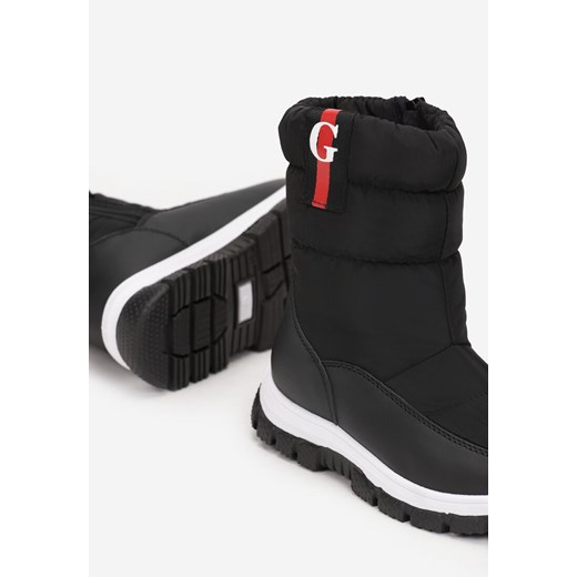 Czarne Śniegowce Pikowane Rulbo 31 promocja born2be.pl